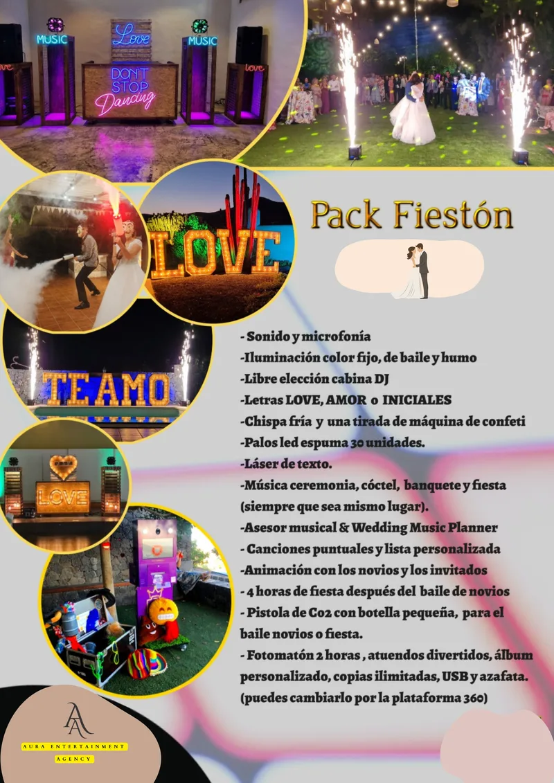 Pack Boda DJ 16h Fiestón