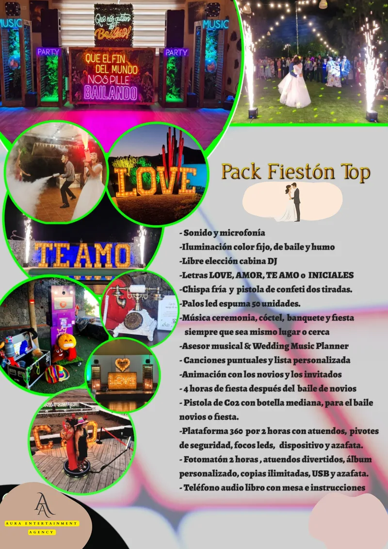 Pack Boda DJ 18h Fiestón Top
